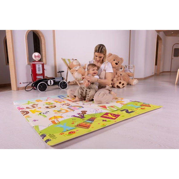 LALALU Podložka na hranie PREMIUM Small, 140 x 140 x 1,2 - Happy Birthday