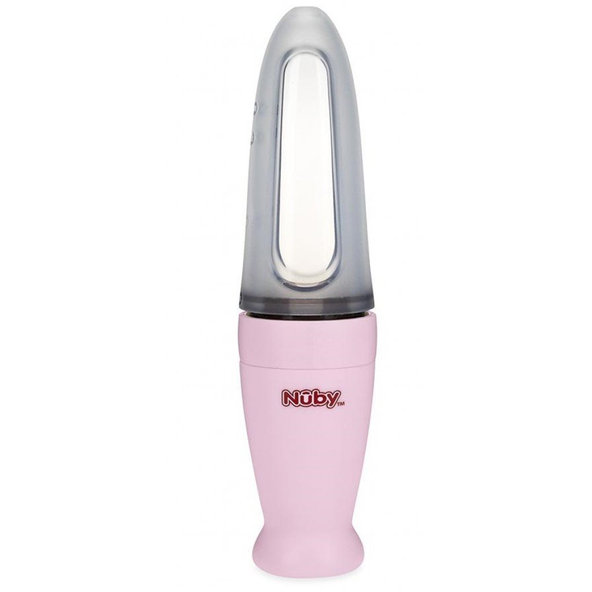 NUBY Kŕmitko silikónové 90 ml 3m+ ružové