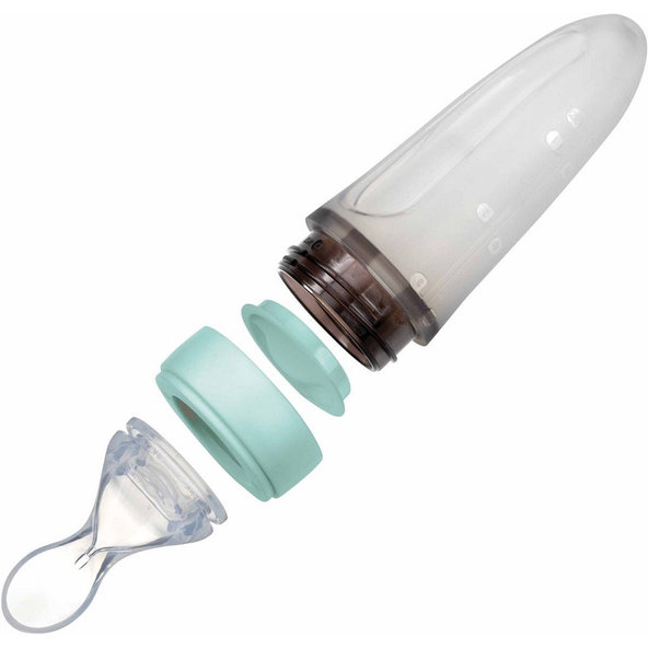 NUBY Kŕmitko silikónové 90 ml 3m+ zelené