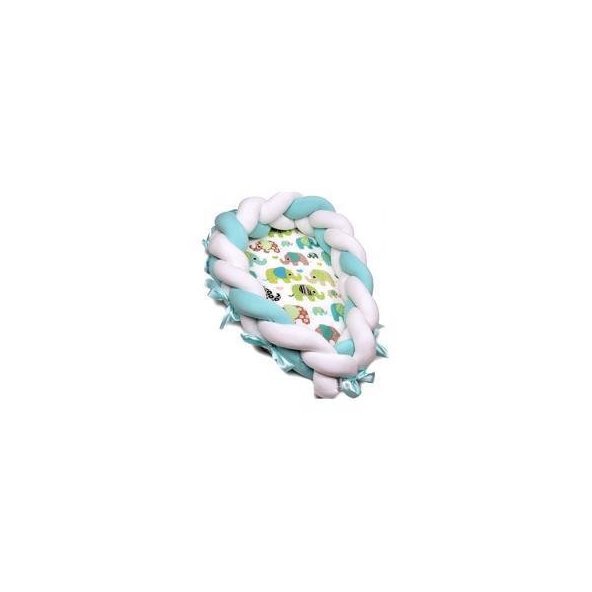 T-TOMI Hniezdočko pletené 2v1, green elephant