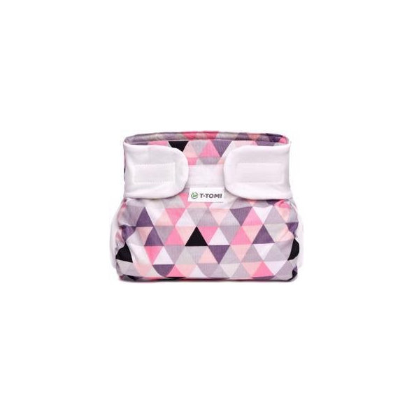 T-TOMI Nohavičky abdukčné ortopedické (3-6 kg) suchý zips - pink triangles