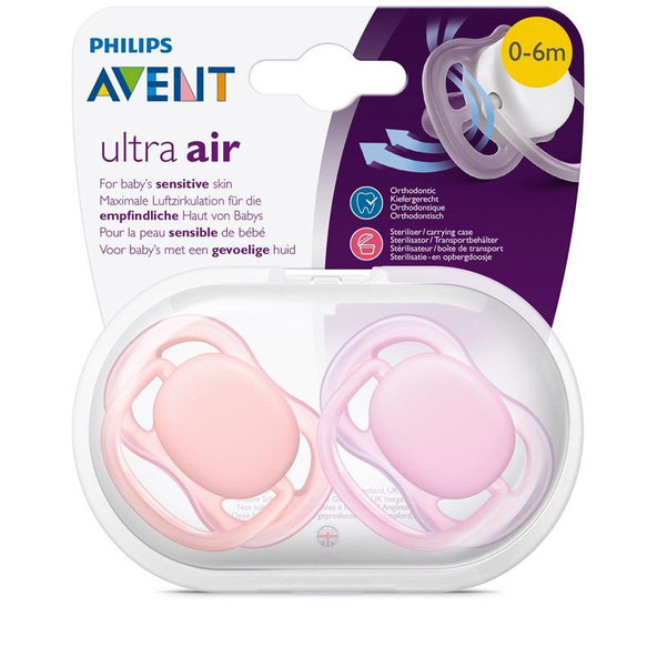 Philips AVENT Cumlík Ultra air 0-6m dievča 2 ks