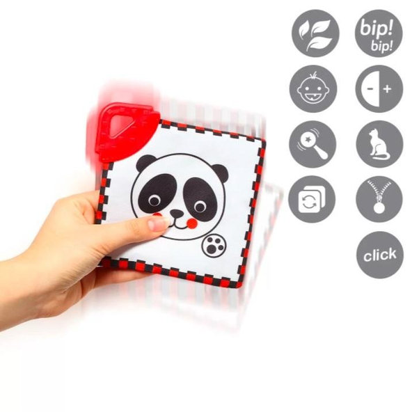 BABYONO Knižka edukačná zvieratká s hryzačkami