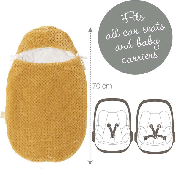 NATTOU Fusak detský do autosedačky Lapidou pineapple ochre 70cm