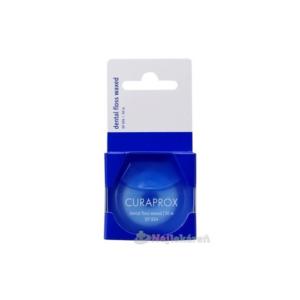 CURAPROX DF 834 zubná niť voskovaná (50m) s mätovou príchuťou