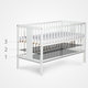 KLUPS Postieľka detská so zábranou a šuplíkom Iwo biela 120x60 cm