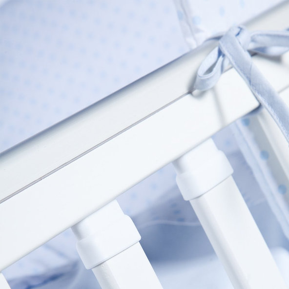 KLUPS Postieľka detská so zábranou a šuplíkom Iwo biela 120x60 cm