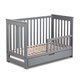 KLUPS Postieľka detská so zábranou a šuplíkom Iwo šedá 120x60 cm