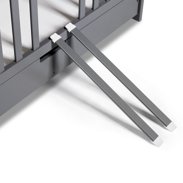 KLUPS Postieľka detská so zábranou a šuplíkom Iwo šedá 120x60 cm