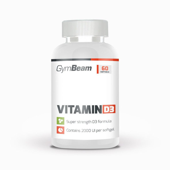 Vitamín D3 2000 IU - GymBeam, 60cps