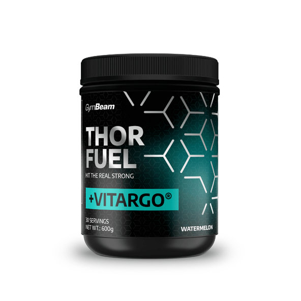 Predtréningový stimulant Thor Fuel + Vitargo 600 g - GymBeam, príchuť jahoda kiwi