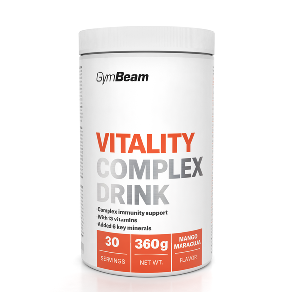 Vitality Complex Drink - GymBeam, príchuť zelené jablko, 360g