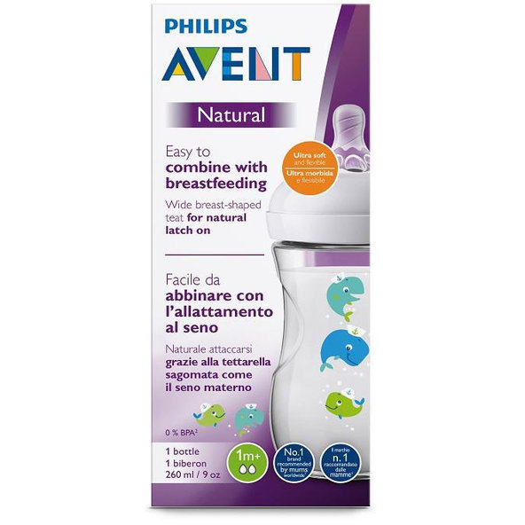 Philips AVENT Fľaša 260 ml Natural veľryba
