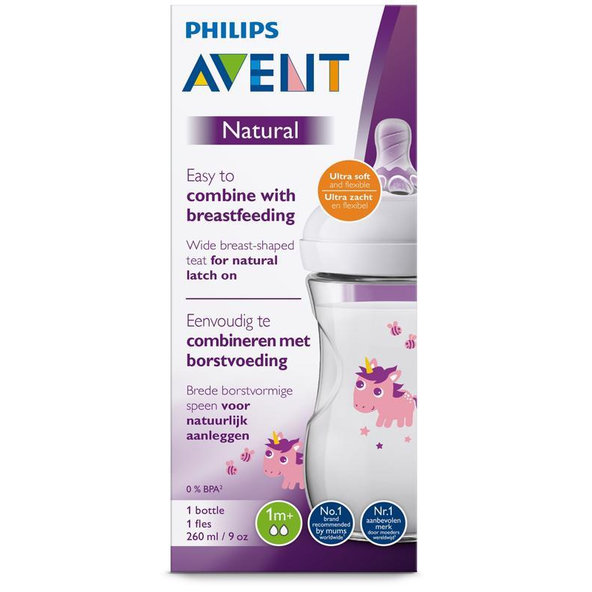 Philips AVENT Fľaša 260 ml Natural jednorožec