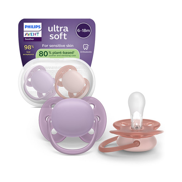 Philips AVENT Cumlík Ultra soft dievča 6-18 m 2 ks