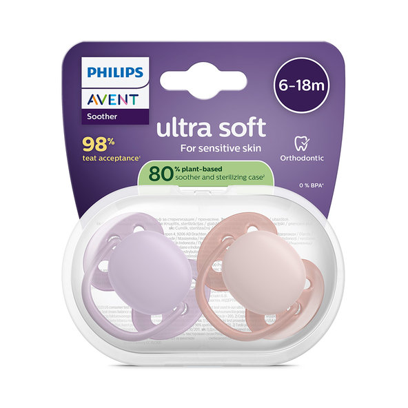 Philips AVENT Cumlík Ultra soft dievča 6-18 m 2 ks