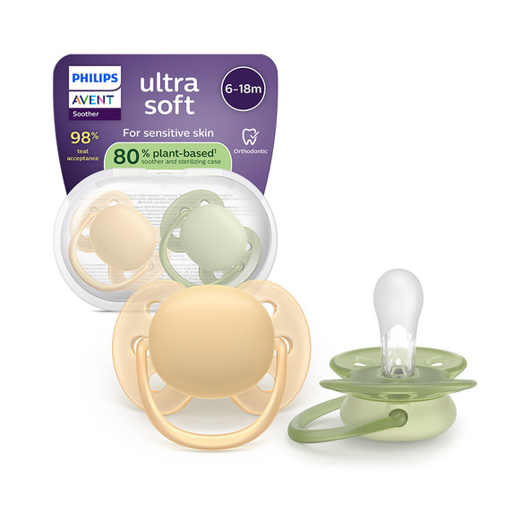 Philips AVENT Cumlík Ultra soft neutral 6-18 m 2 ks