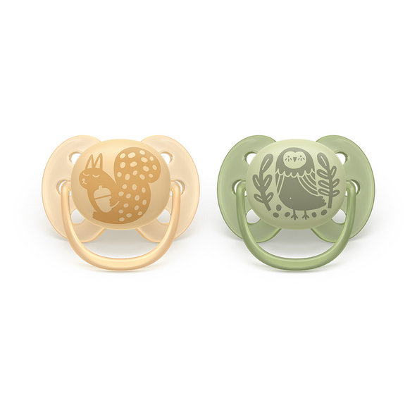 Philips AVENT Cumlík Ultra soft s obrázkom 6-18 m neutral 2 ks
