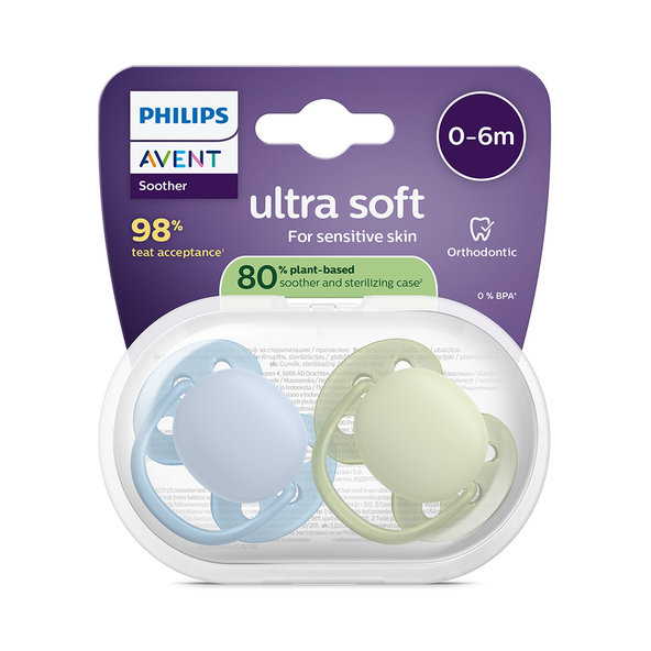 Philips AVENT Cumlík Ultrasoft Premium chlapec 0-6 m 2 ks