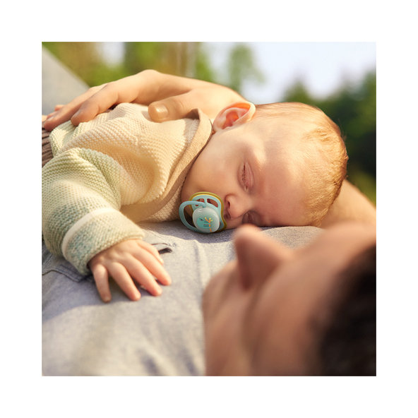 Philips AVENT Cumlík Ultra air s obrázkom nočný 0-6 m modrý/zelený 2ks