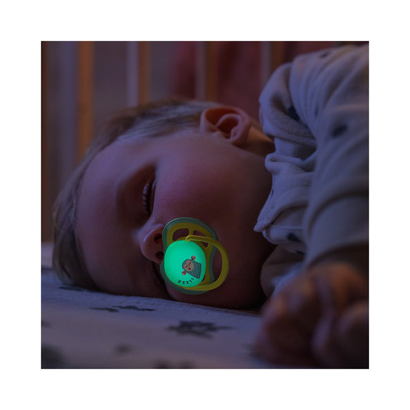 Philips AVENT Cumlík Ultra air s obrázkom nočný 18m+ modrý/žltý 2 ks