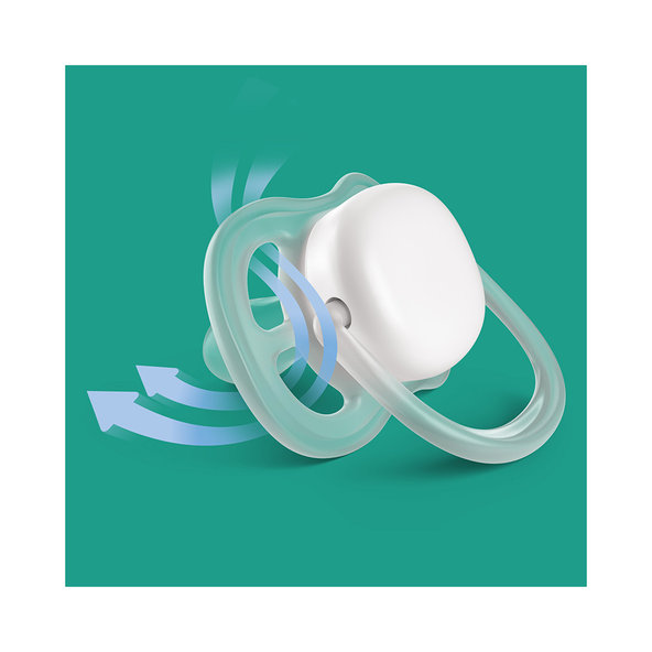 Philips AVENT Cumlík Ultra air s obrázkom 6-18 m neutral 2ks
