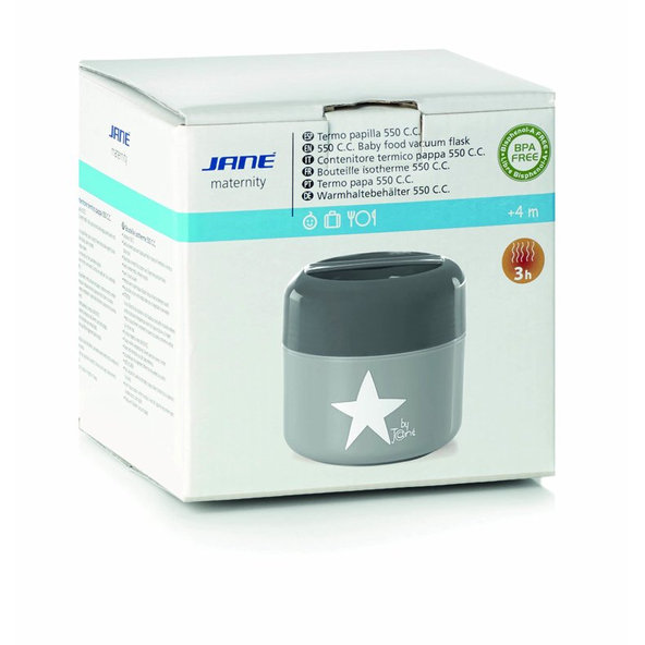 JANÉ Nádoba na jedlo plastová termo Dim Grey, 0,55 l