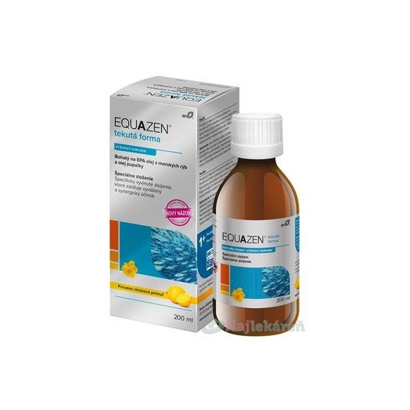 EQUAZEN omega-3 a omega-6 mastné kyseliny citrónová príchuť olej 200 ml