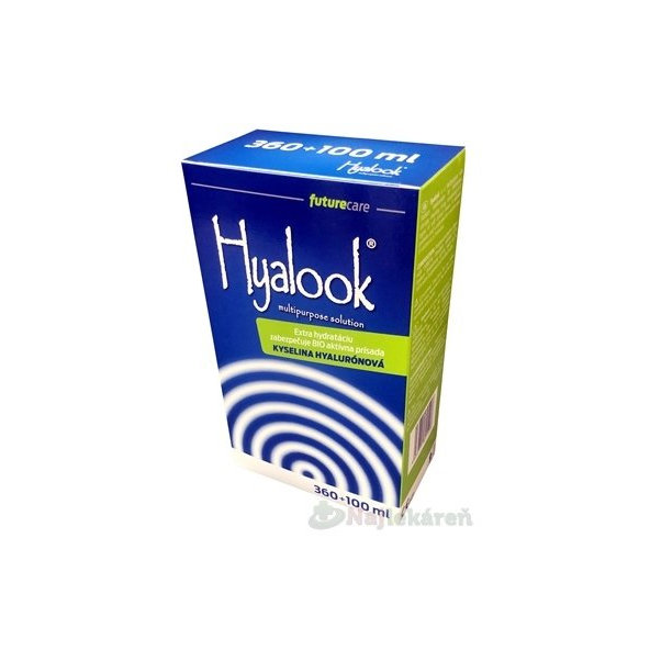 Hyalook Multipurpose solution, Roztok pre mäkke kontaktné šošovky 360ml + 100ml grátis