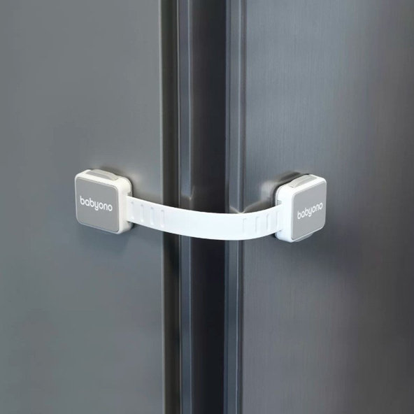 BABYONO Zámky bezpečnostné univerzálne na nábytok, Grey 2 ks