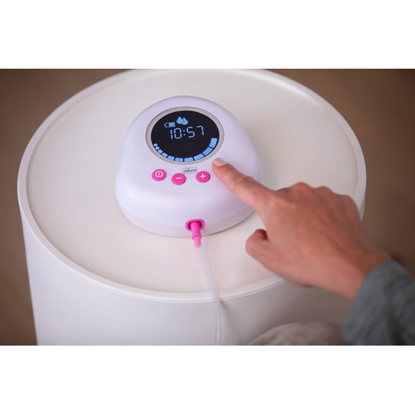 CHICCO Odsávačka materského mlieka elektronická Single pink
