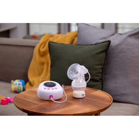 CHICCO Odsávačka materského mlieka elektronická Single pink