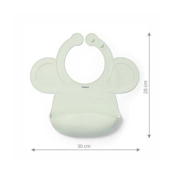 BABYONO Podbradník silikónový - Sage 1ks