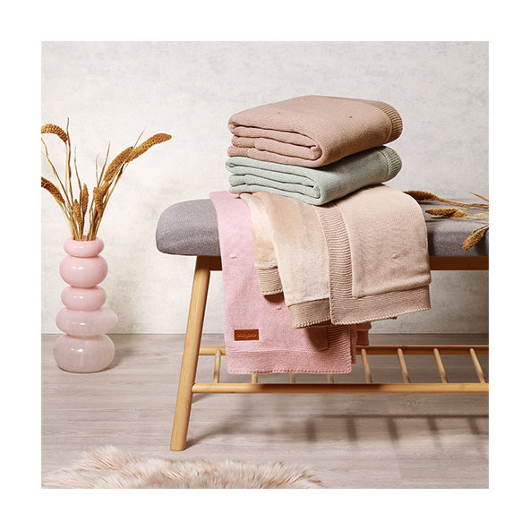 BABYONO Deka z prírodnej bavlny 75 × 100 cm 0m+ light beige