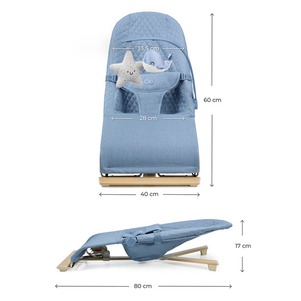 KINDERKRAFT Lehátko pohupujúce Mimi Nordic Breeze do 9kg