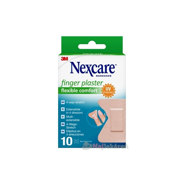 3M Nexcare Flexible Comfort Pružné náplasti 44,5 mm x 51 mm 10 ks