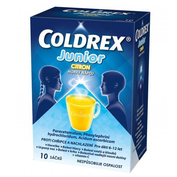 COLDREX Junior horúci nápoj Citrón 1 g 10 vreciek