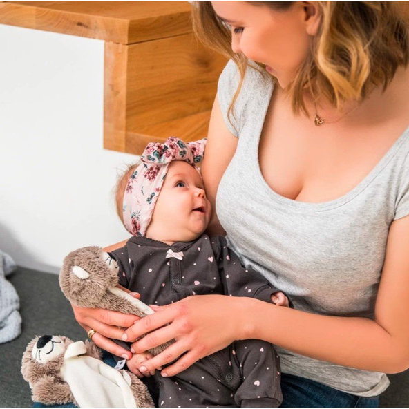 BABYONO Hračka pískacia s hryzačkou vydra Maggie