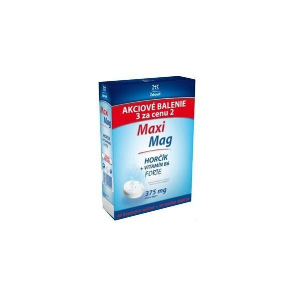 Dr. Theiss Zdrovit MaxiMag Horčík+B6 FORTE 375mg 60 šumivých tabliet