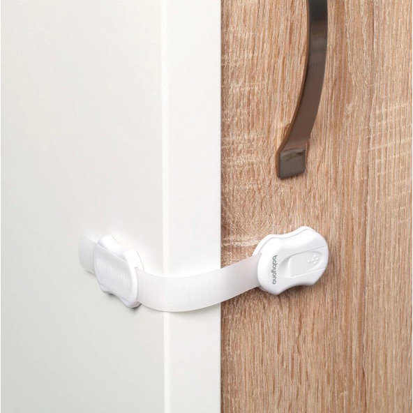 BABYONO Zámky bezpečnostné univerzálne na nábytok, White 4 ks