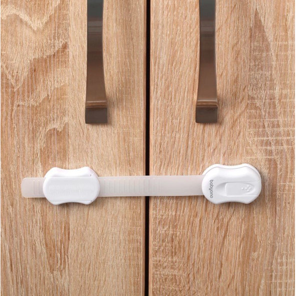 BABYONO Zámky bezpečnostné univerzálne na nábytok, White 4 ks