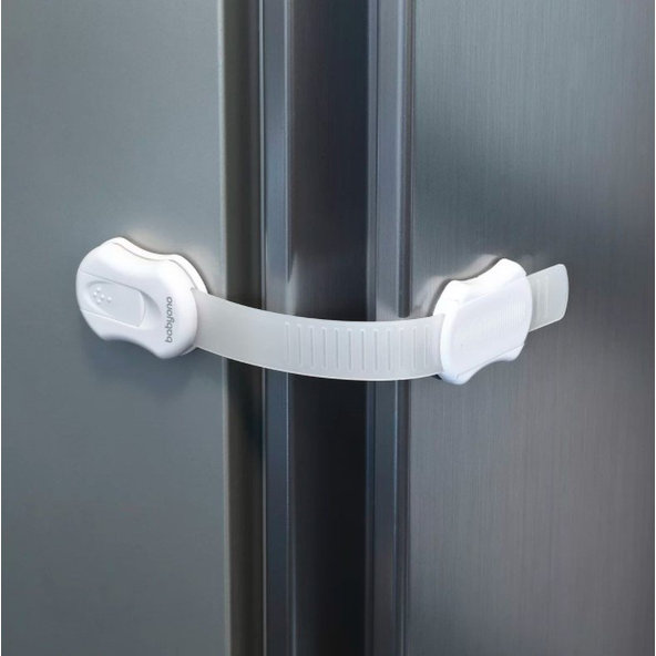 BABYONO Zámky bezpečnostné univerzálne na nábytok, White 4 ks