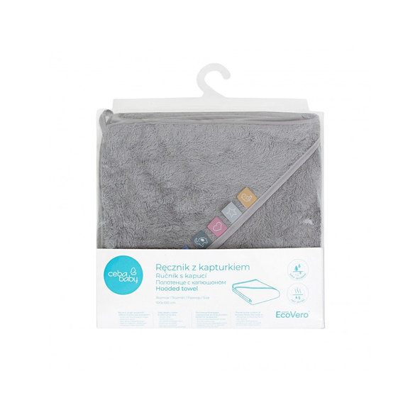 CEBA Osuška s kapucňou EcoVero Line 100x100 Drizzle Ceba