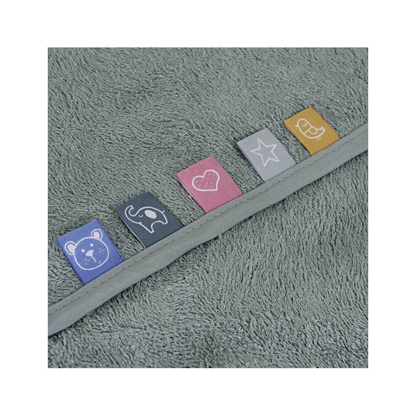 CEBA Osuška s kapucňou EcoVero Line 100x100 Green Milieu Ceba