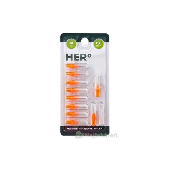 HERBADENT HERo ELECTRA Medzizubná kefka 0,8 mm 10 ks