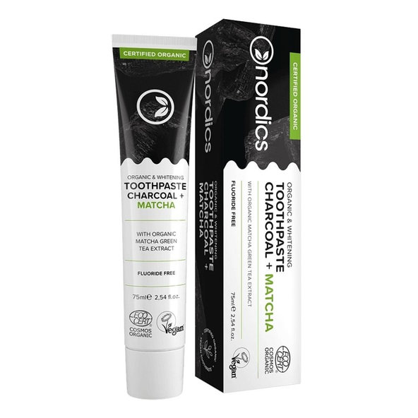 Zubná pasta NORDICS aktívne uhlie + matcha, 75 ml
