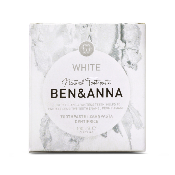 Bieliaca zubná pasta na citlivé zuby v skle Ben&Anna 100ml