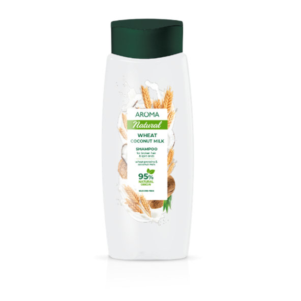 Šampón na lámavé vlasy a rozštiepené končeky Wheat & Coconut Milk Aroma 400 ml