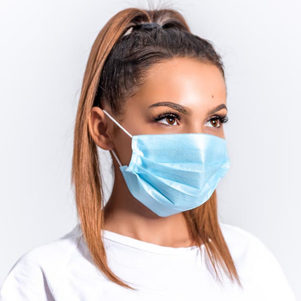 Rúško jednorázové 3-vrstvové 50 ks