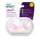 Philips AVENT Cumlík Ultrasoft text 0-6m dievča 2 ks
